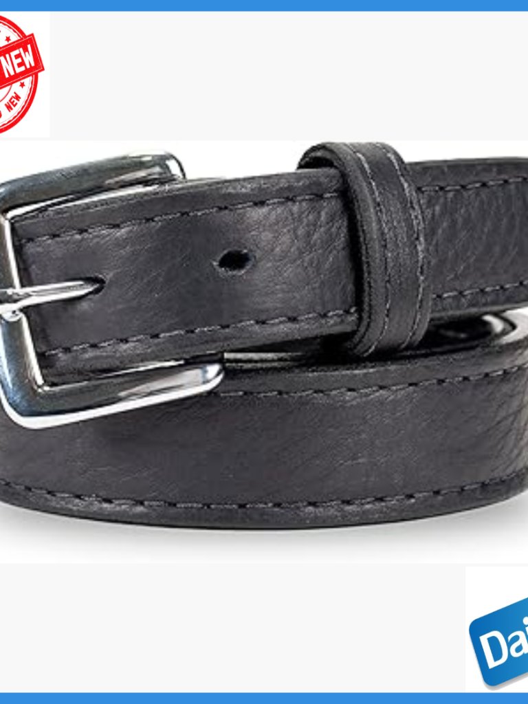 Genuine Bison Leather Dress Belt 1.25" Wide Soft Buffalo